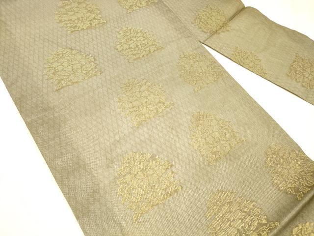 平和屋着物＊夏物 九寸名古屋帯 草花文 金糸 正絹 逸品 DABD6929cm