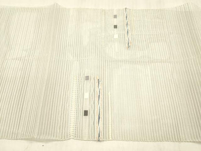 平和屋着物＊夏物 絽綴れ 八寸名古屋帯 横段文 正絹 逸品 DABD6932cm