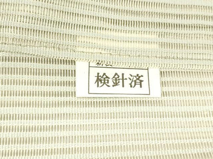 平和屋着物＊夏物 絽綴れ 八寸名古屋帯 横段文 正絹 逸品 DABD6932cm