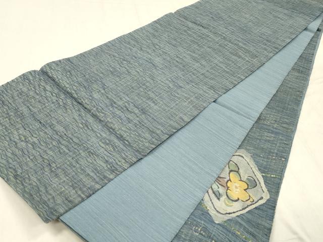 平和屋着物▽太鼓柄袋帯 スリーシーズン 春夏秋 すくい織 草花文