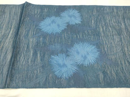 平和屋着物＊夏物 太鼓柄袋帯 草花文 正絹 逸品 DABD6938cm