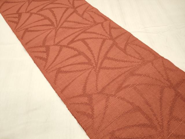 平和屋着物＊夏物 つけ帯 抽象文様 赤丹色 DABD6942cm