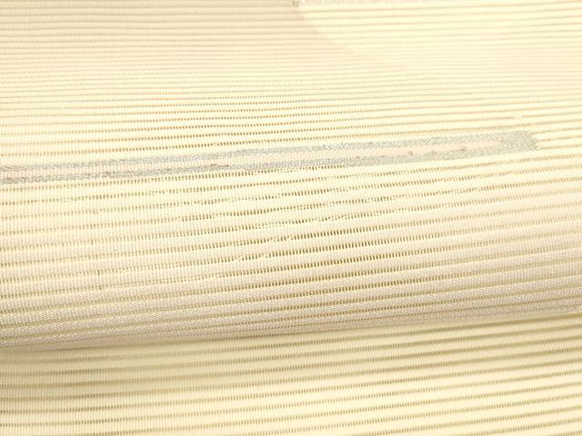 平和屋着物＊夏物 絽綴れ つけ帯 抽象文様 銀糸 正絹 逸品 DABD6943cm