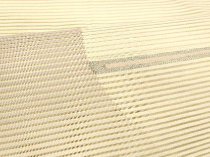 平和屋着物＊夏物 絽綴れ つけ帯 抽象文様 銀糸 正絹 逸品 DABD6943cm
