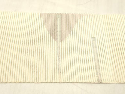 平和屋着物＊夏物 絽綴れ つけ帯 抽象文様 銀糸 正絹 逸品 DABD6943cm