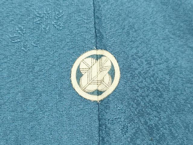 平和屋着物■上質な色無地 舞花地紋 薄縹色 正絹 逸品 DABD6954cm
