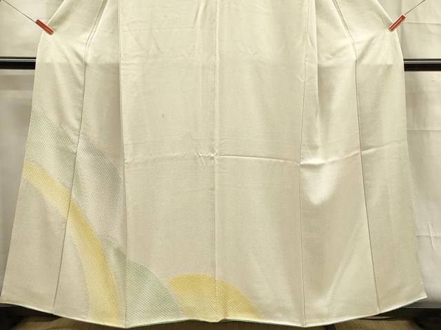 平和屋着物■訪問着 絞り 抽象文様 正絹 逸品 DABD6955cm