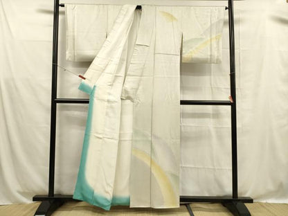 平和屋着物■訪問着 絞り 抽象文様 正絹 逸品 DABD6955cm