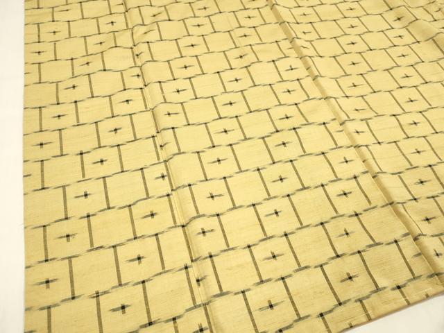 平和屋着物■上質な紬 格子 正絹 逸品 未使用 DABD6958cm
