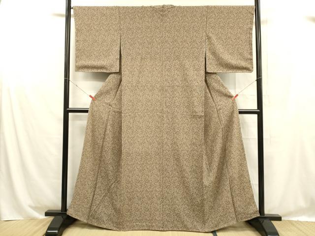 平和屋着物■上質な小紋 抽象文様 正絹 逸品 DABD6960cm