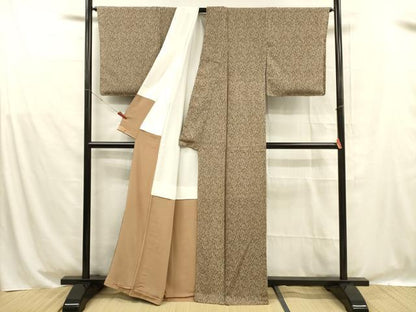 平和屋着物■上質な小紋 抽象文様 正絹 逸品 DABD6960cm