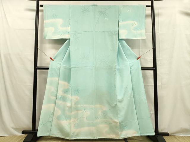 平和屋着物■訪問着 地紋起こし 笹竹文 暈し染め 正絹 逸品 DABD6966cm