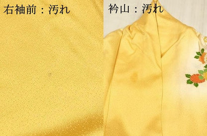 平和屋着物■訪問着 駒刺繍 花車文 暈し染め 金彩 正絹 逸品 DABD6970cm
