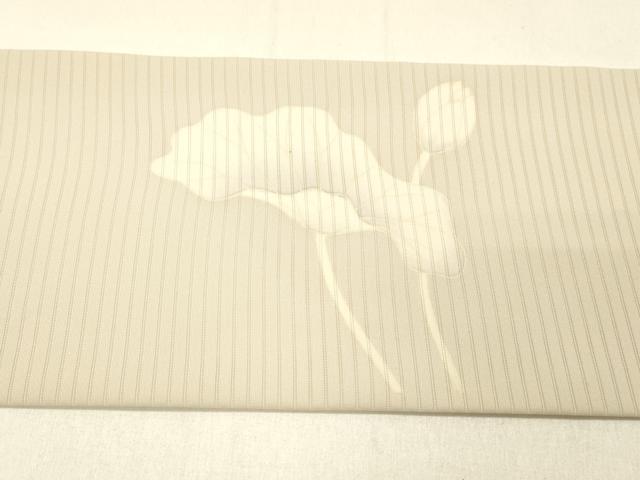平和屋着物＊夏物 絽塩瀬 九寸名古屋帯 枝花文 鈴乃屋扱い 正絹 逸品 DABD6988cm