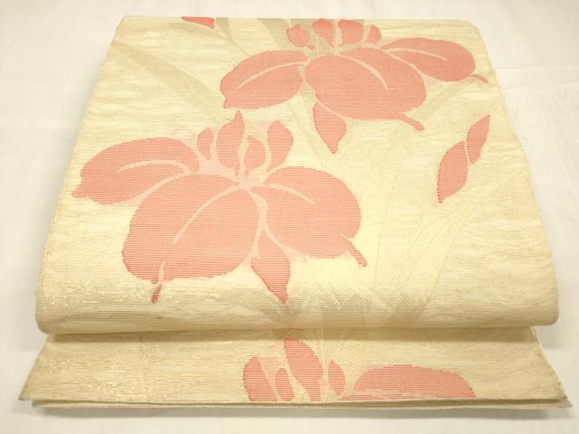 平和屋着物＊夏物 六通柄 本袋帯 杜若 金糸 正絹 逸品 DABD6989cm