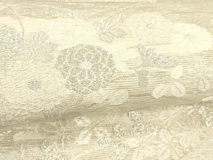 平和屋着物＊夏物 六通柄袋帯 天井蒔絵 銀糸 正絹 逸品 DABD6992cm