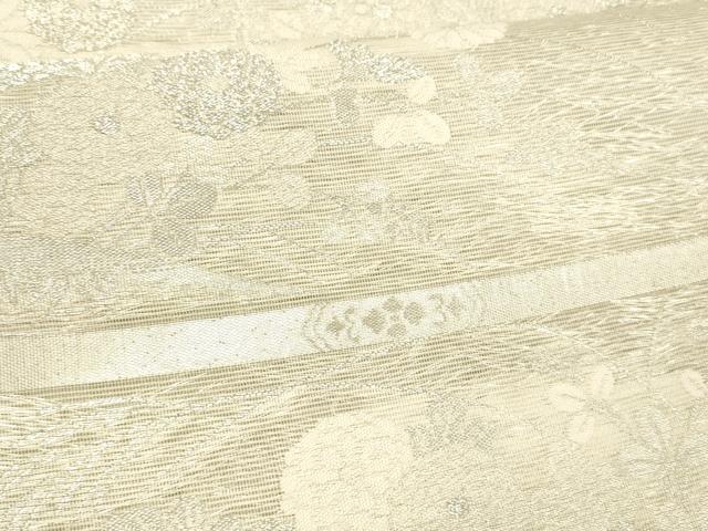 平和屋着物＊夏物 六通柄袋帯 天井蒔絵 銀糸 正絹 逸品 DABD6992cm