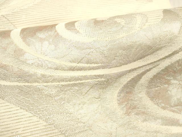 平和屋着物＊夏物 六通柄袋帯 竜田川 銀糸 正絹 逸品 DABD6994cm
