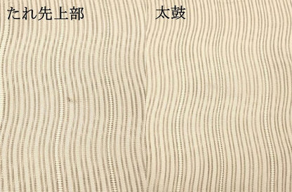 平和屋着物＊夏物 絽綴れ 八寸名古屋帯 よろけ縞 虹色 正絹 逸品 DABD6996cm