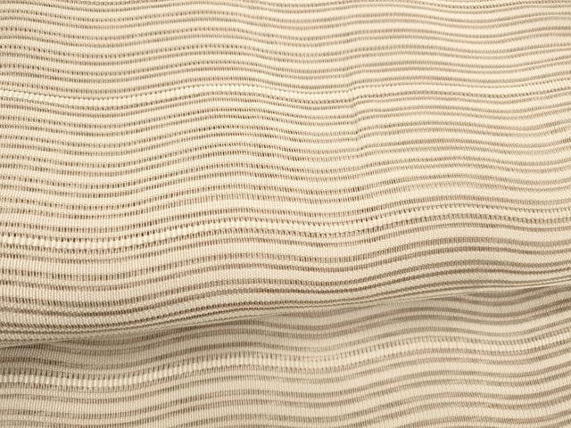 平和屋着物＊夏物 絽綴れ 八寸名古屋帯 よろけ縞 虹色 正絹 逸品 DABD6996cm