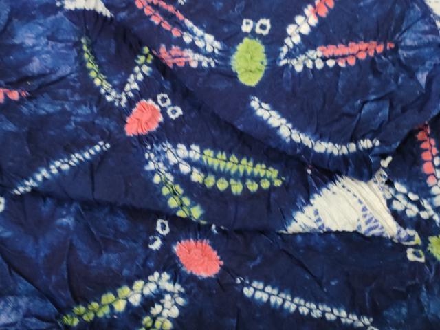 平和屋着物＊夏物 浴衣 有松鳴海絞り 反物 着尺 湯のし前 蜻蛉 トンボ 証紙付き 綿 逸品 未使用 DABD7010zzz