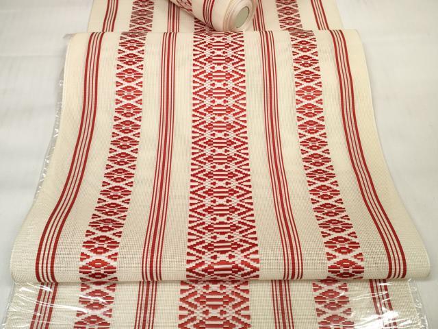 平和屋着物＊夏物 本場筑前博多織 名古屋帯 帯反物 紗献上 証紙付き 逸品 未使用 DABD7020zzz