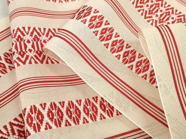 平和屋着物＊夏物 本場筑前博多織 名古屋帯 帯反物 紗献上 証紙付き 逸品 未使用 DABD7020zzz