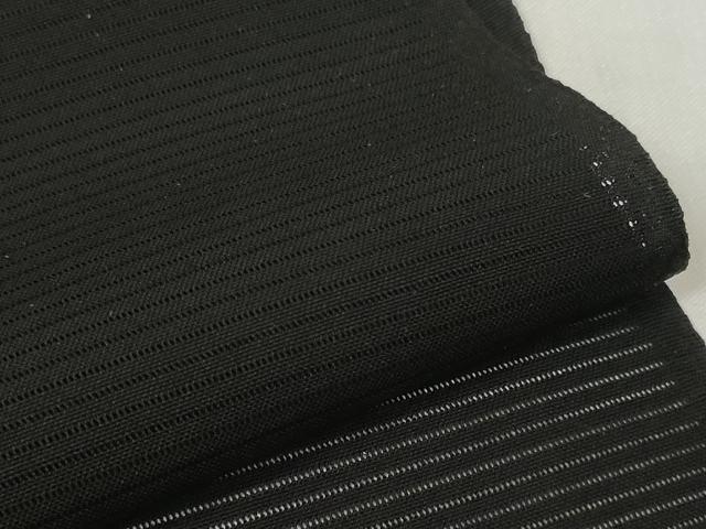 平和屋着物＊夏物 黒紋付 黒反物 着尺 駒絽 五泉 泥染 逸品 未使用 DABD7027zzz