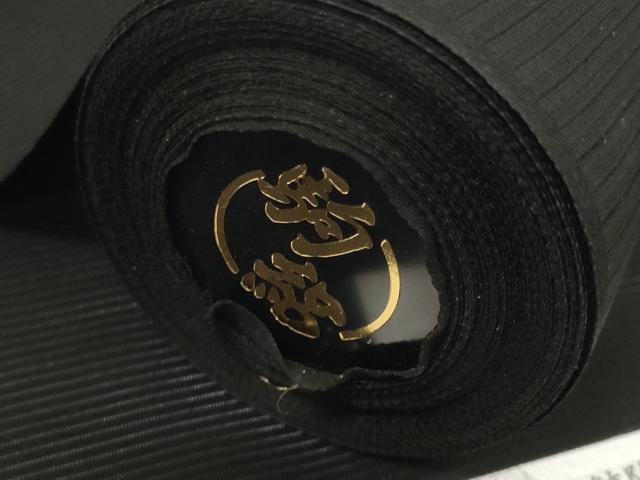 平和屋着物＊夏物 黒紋付 黒反物 着尺 駒絽 五泉 泥染 逸品 未使用 DABD7027zzz