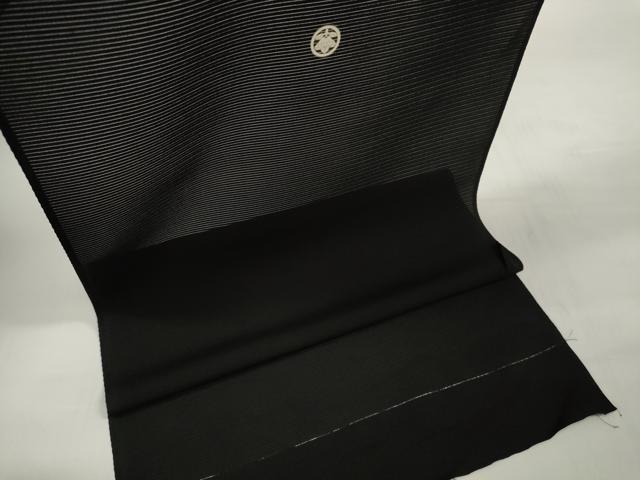 平和屋着物＊夏物 黒紋付 黒反物 着尺 絽 逸品 未使用 DABD7028zzz