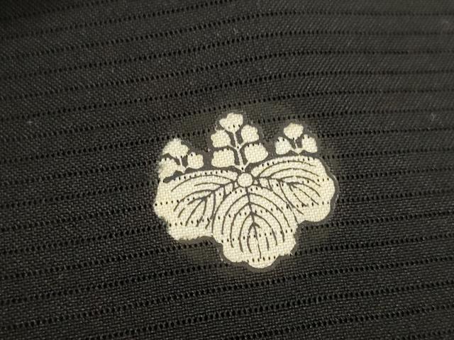 平和屋着物＊夏物　黒紋付　黒反物　着尺　絽　逸品　未使用　DABD7029zzz