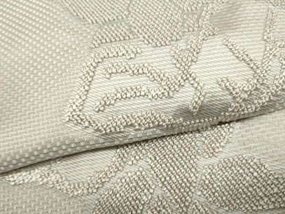 平和屋着物▼中国三大刺繍 相良刺繍 西陣 名古屋帯 帯反物 手織 草花文 証紙付き 逸品 未使用 DABD7037zzz