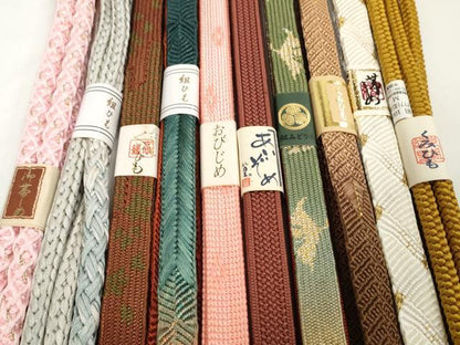 平和屋着物●和装小物　帯締め10本セット　礼装用　組紐　高麗組　金糸　逸品　未使用　DABD7048zzz