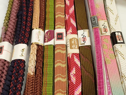 平和屋着物●和装小物　帯締め10本セット　礼装用　組紐　高麗組　笹浪組　金銀糸　亀房付き　逸品　未使用　DABD7050zzz
