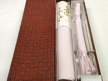 平和屋着物●和装小物　帯締め・帯揚げセット　絞り　薄桜色　丹後ちりめん　逸品　未使用　DABD7051zzz