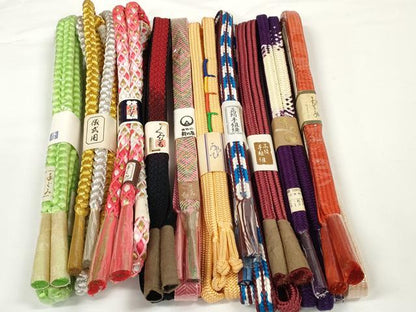 平和屋着物●和装小物　帯締め10本セット　礼装用　組紐　笹浪組　冠組　金銀糸　逸品　未使用　DABD7056zzz