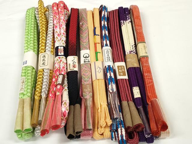 平和屋着物●和装小物　帯締め10本セット　礼装用　組紐　笹浪組　冠組　金銀糸　逸品　未使用　DABD7056zzz