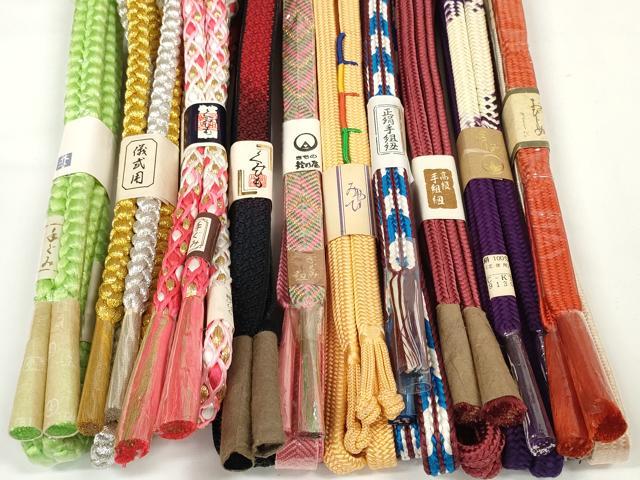 平和屋着物●和装小物　帯締め10本セット　礼装用　組紐　笹浪組　冠組　金銀糸　逸品　未使用　DABD7056zzz