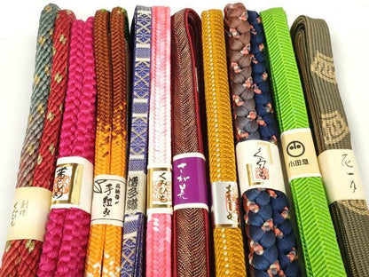平和屋着物●和装小物　帯締め10本セット　博多織　組紐　高麗組　笹浪組　金糸　小田急・さが美扱い　逸品　未使用　DABD7057zzz