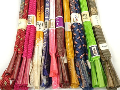 平和屋着物●和装小物　帯締め10本セット　博多織　組紐　高麗組　笹浪組　金糸　小田急・さが美扱い　逸品　未使用　DABD7057zzz