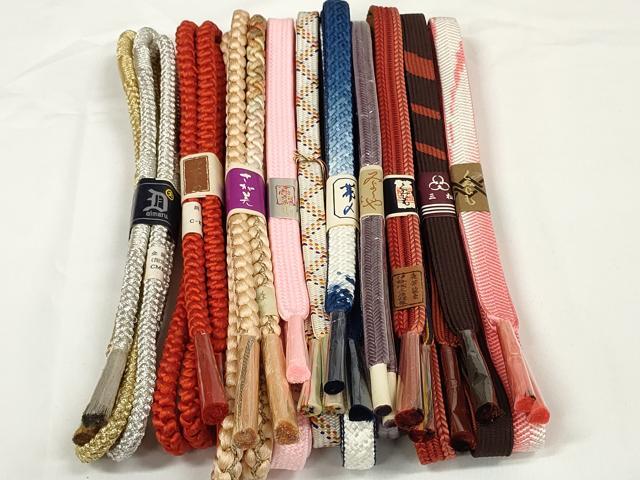 平和屋着物●和装小物　帯締め10本セット　礼装用　高麗組　笹浪組　冠組　金銀糸　さが美・大丸扱い　逸品　未使用　DABD7065zzz