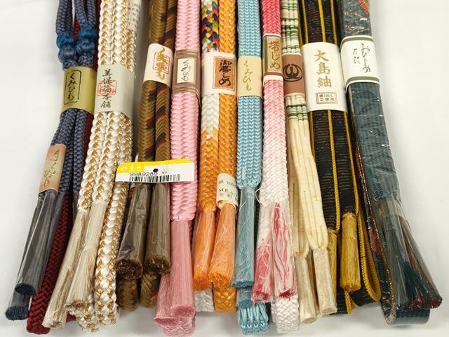 平和屋着物●和装小物　帯締め10本セット　組紐　大島紬　高麗組　奈良組　金糸　美保姿本舗　逸品　未使用　DABD7066zzz