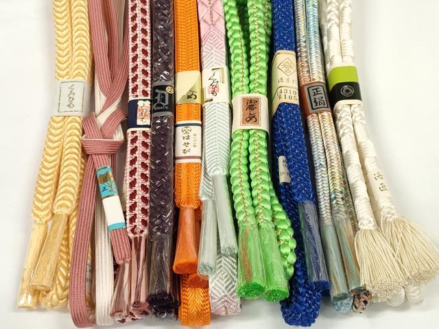 平和屋着物●和装小物　帯締め10本セット　組紐　笹浪組　鴨川組　金糸　近鉄・大丸扱い　逸品　未使用　DABD7069zzz