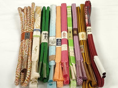 平和屋着物●和装小物　帯締め10本セット　礼装用　組紐　高麗組　冠組　金糸　東急百貨店扱い　逸品　未使用　DABD7070zzz