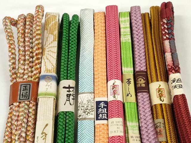 平和屋着物●和装小物　帯締め10本セット　礼装用　組紐　高麗組　冠組　金糸　東急百貨店扱い　逸品　未使用　DABD7070zzz
