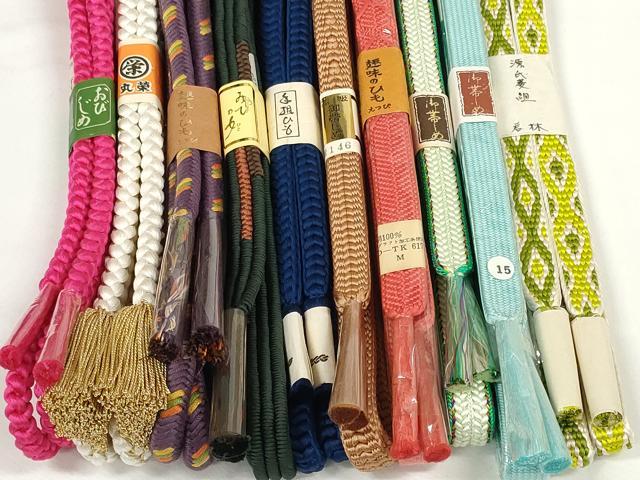 平和屋着物●和装小物　帯締め10本セット　礼装用　手組紐　高麗組　奈良組　源氏菱組　金糸　逸品　未使用　DABD7071zzz