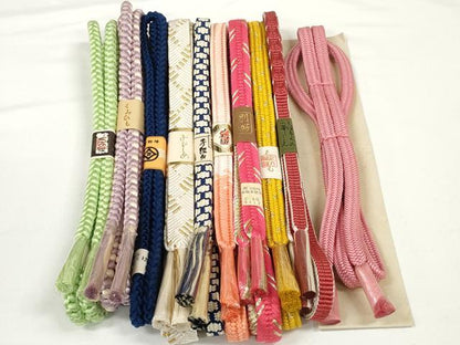 平和屋着物●和装小物　帯締め10本セット　礼装用　組紐　鎌倉組　亀甲組　金糸　松坂屋扱い　逸品　未使用　DABD7074zzz