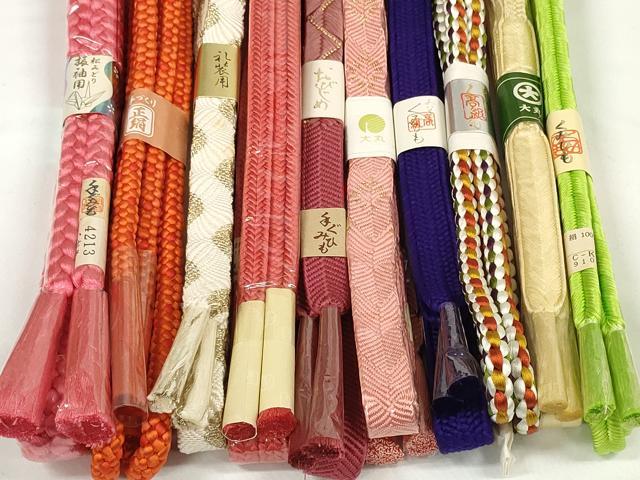平和屋着物●和装小物　帯締め10本セット　手組紐　笹浪組　冠組　逸品　未使用　DABD7081zzz