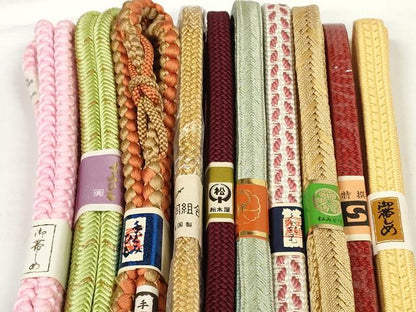平和屋着物●和装小物　帯締め10本セット　礼装用　手組紐　組紐　奈良組　金糸　逸品　未使用　DABD7085zzz