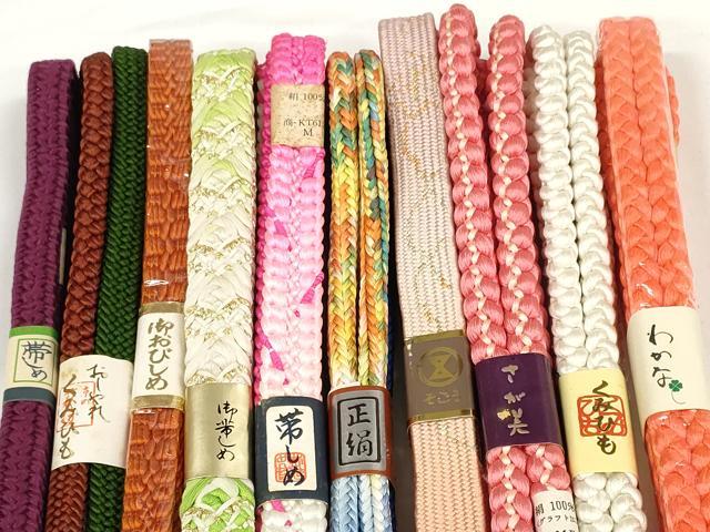 平和屋着物●和装小物　帯締め10本セット　組紐　高麗組　丸源氏組　金糸　そごう・さが美扱い　逸品　未使用　DABD7088zzz